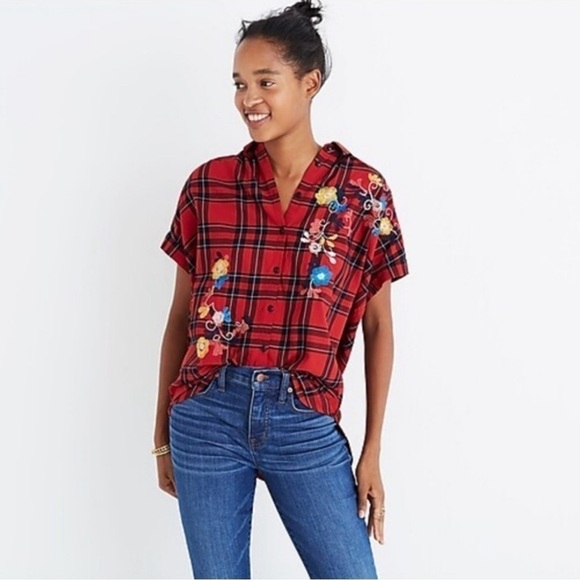 Madewell Embroidered Floral Central Shirt - Picture 2 of 6